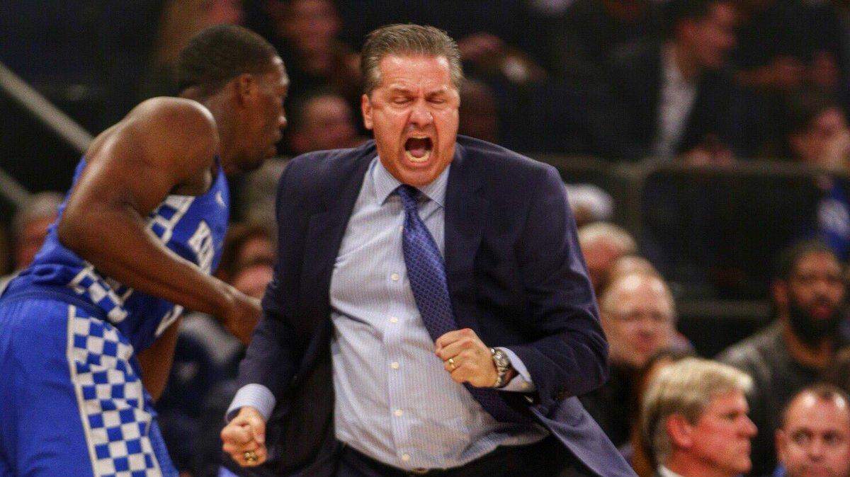 John Calipari coached his Kentucky Wildcats against Michigan State on Tuesday night in Madison Square Garden in New York.