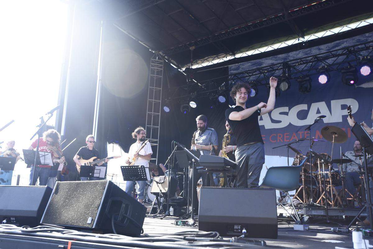 The Forecastle Symphony was organized by Louisville Orchestra director Teddy Abrams (right) for the 2016 Fest and featured a wide variety of performers.
