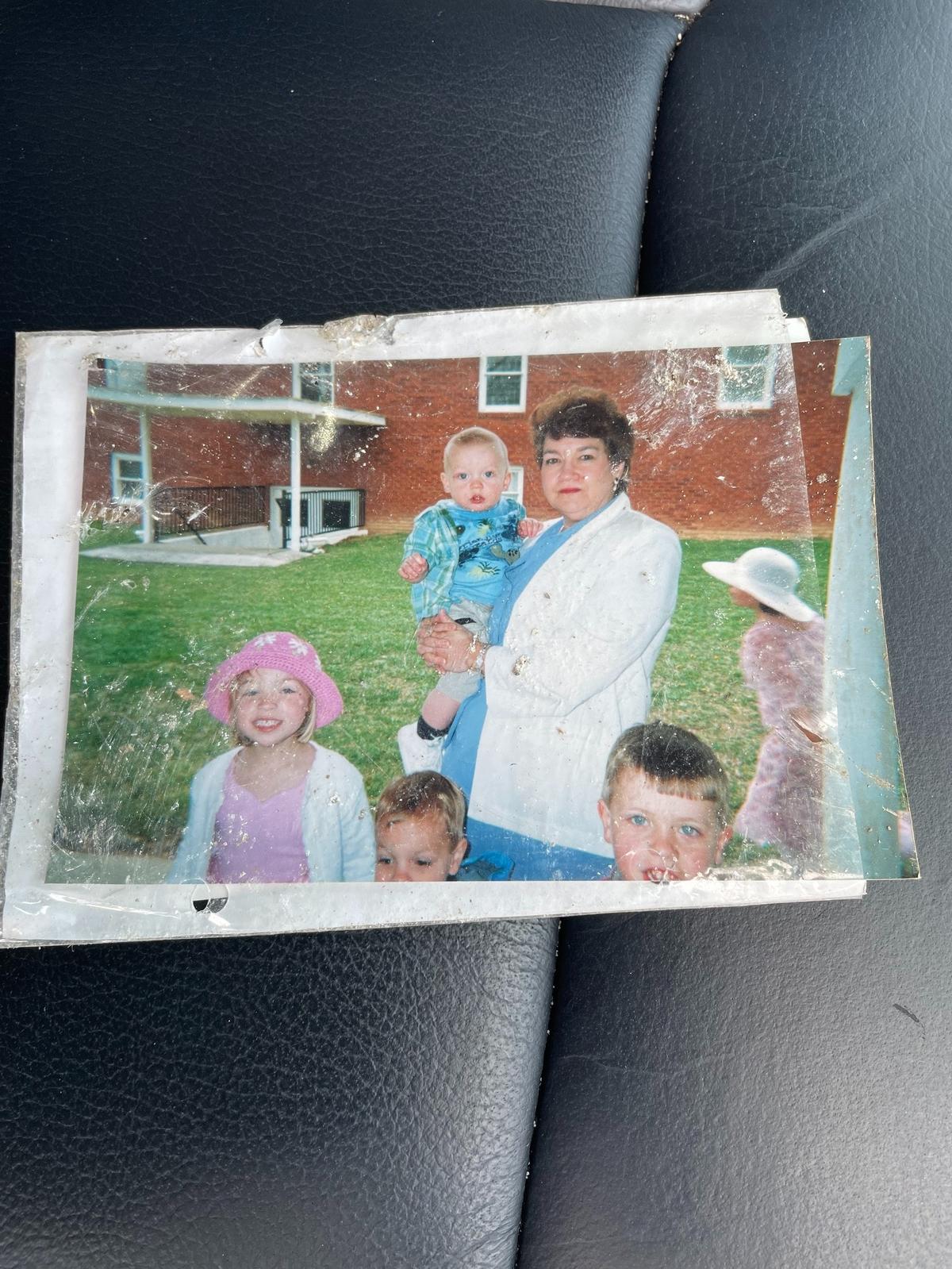 A photo of June Fisher and her grandchildren was found in the wreckage of her home in Sunshine Hills after the May 16 tornado hit outside London. (Courtesy of Fisher family)