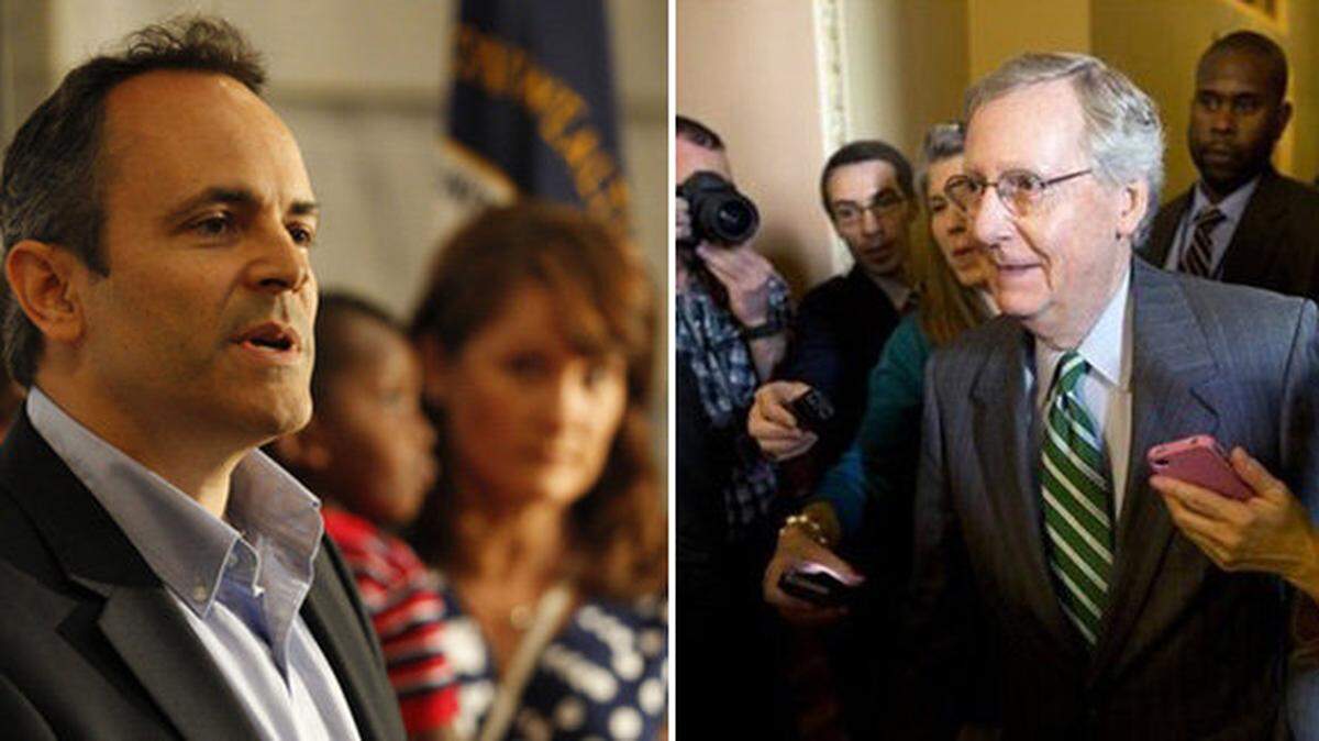 Matt Bevin, left,  and Sen. Mitch McConnell