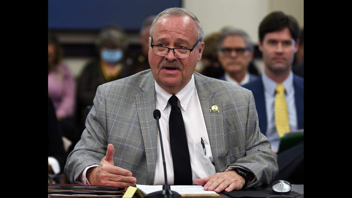 Rep. Phillip Pratt, R-Georgetown, presents a bill during the 2022 session of the General Assembly.