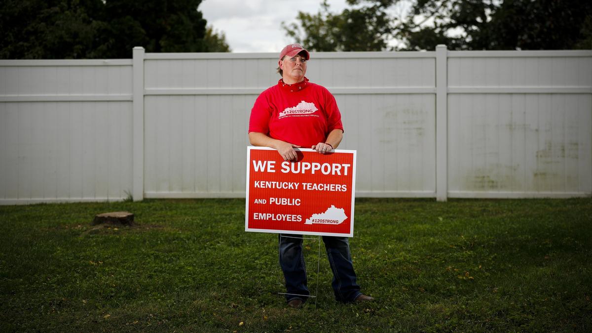 Nema Brewer, co-founder of KY 120 United. The activist group formed to support teachers and public employees in response to a pension reform bill passed by Kentucky’s General Assembly.
