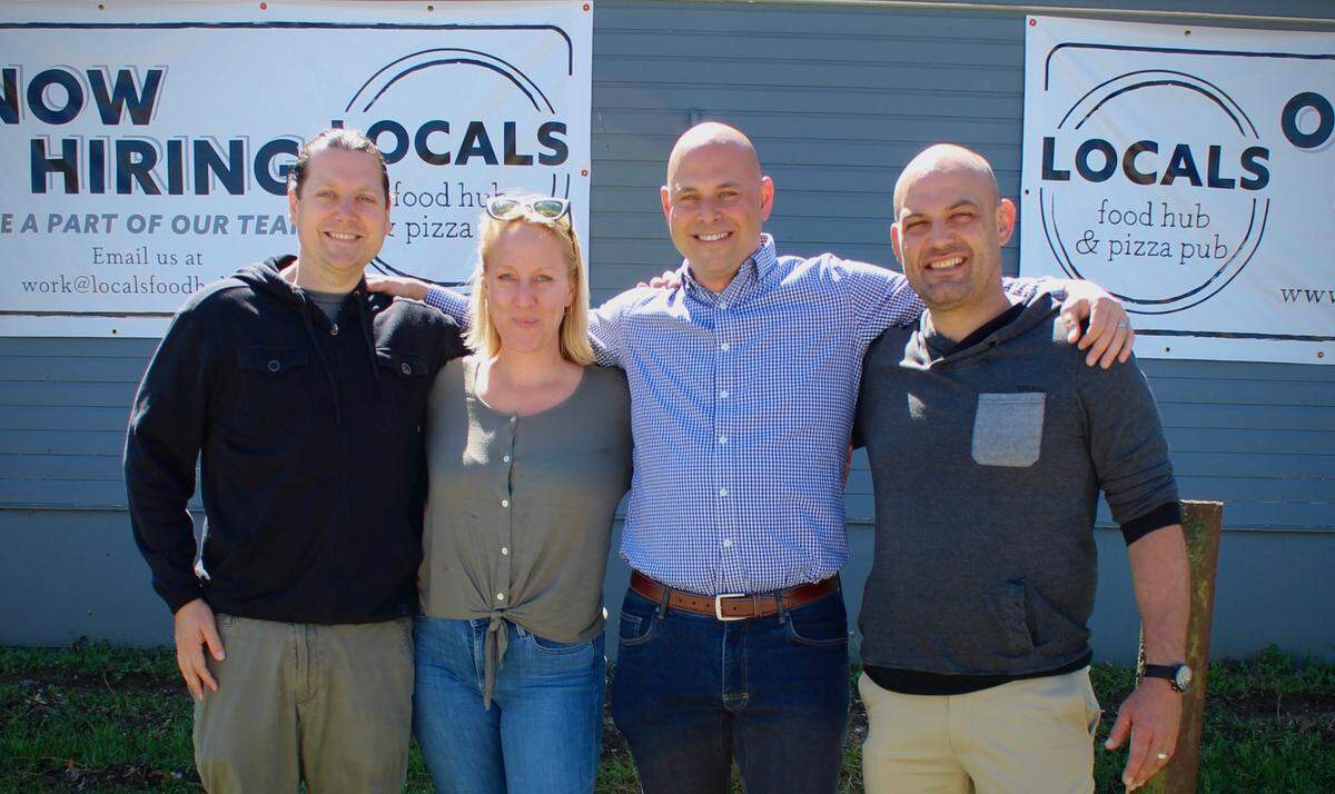 Locals Food Hub & Pizza Pub owners Birch and Michelle Bragg and Joseph Fiala and Taylor Marshall hope that the hub will provide a link between farmers/producers and customers/consumers.