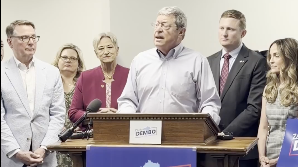 Ben Chandler, former 6th Congressional District Representative, endorses Democratic candidate Zach Dembo for the nomination to his old seat.