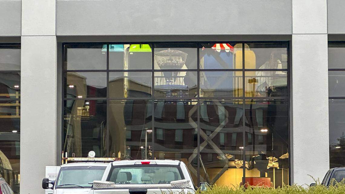 Bugsy’s Entertainment, a new family entertainment venue will open at 2049 Bryant Road. Renovation work was being done at the Hamburg location, Wednesday, Jan. 14, 2026, in Lexington, Ky. The two-floor building will have party rooms, bowling lanes, an arcade, indoor golf putting course, roller coaster simulator and ax throwing.