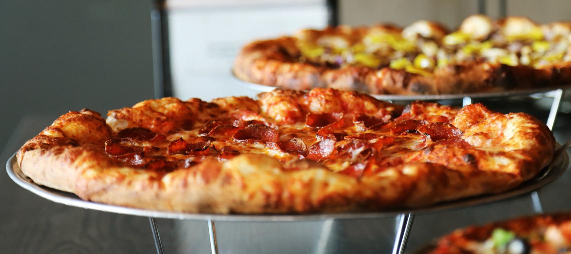 Popular Apollo Pizza’s like the Holy Pepperoni Batman are available at The Quarter.