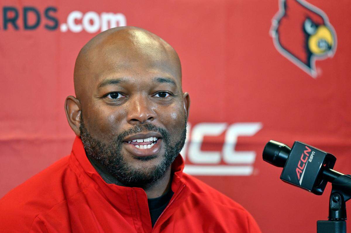 “Our motto is we’ve got to be ‘plus one’ … We want to have one more turnover than the opposing defense. If you can do that, I think you can win a lot more games,” Louisville defensive coordinator Bryan Brown said.