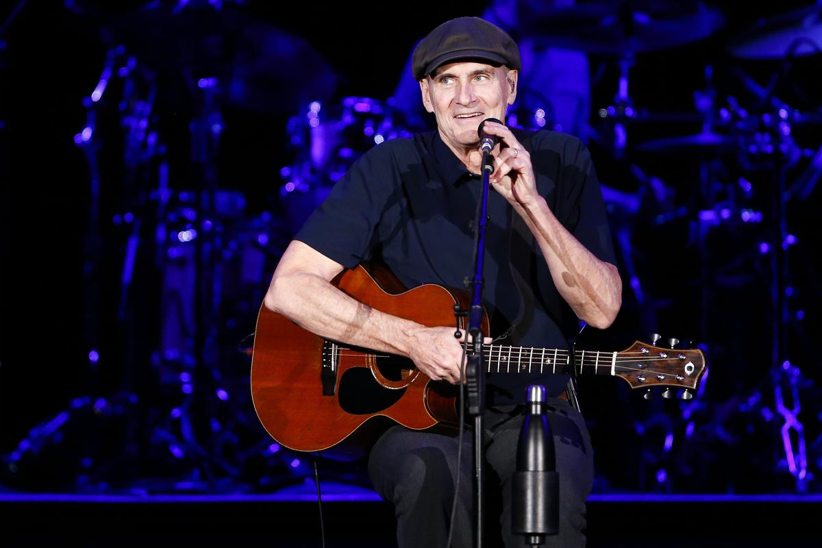 James Taylor joked with the crowd between songs during a performance Wednesday at Rupp Arena in Lexington.