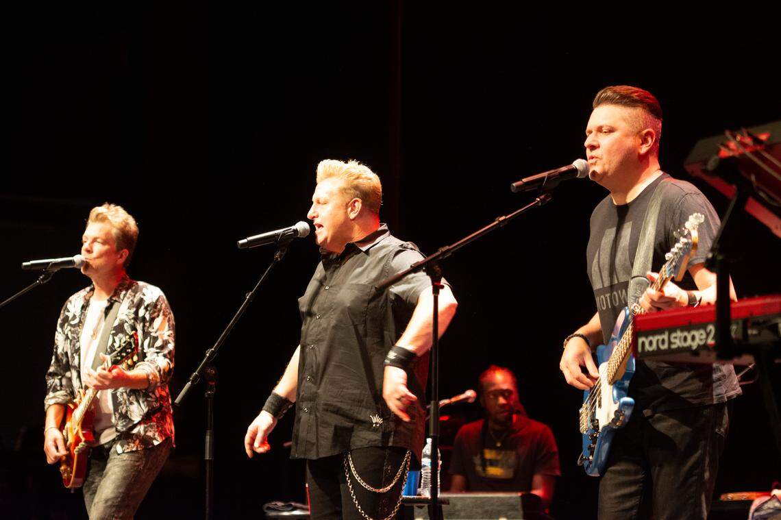 Joe Don Rooney, Gary LeVox and Jay DeMarcus of Rascal Flatts greeted the crowd at the Lexington Opera House in 2019. They announced a 2026 return to Rupp Arena.