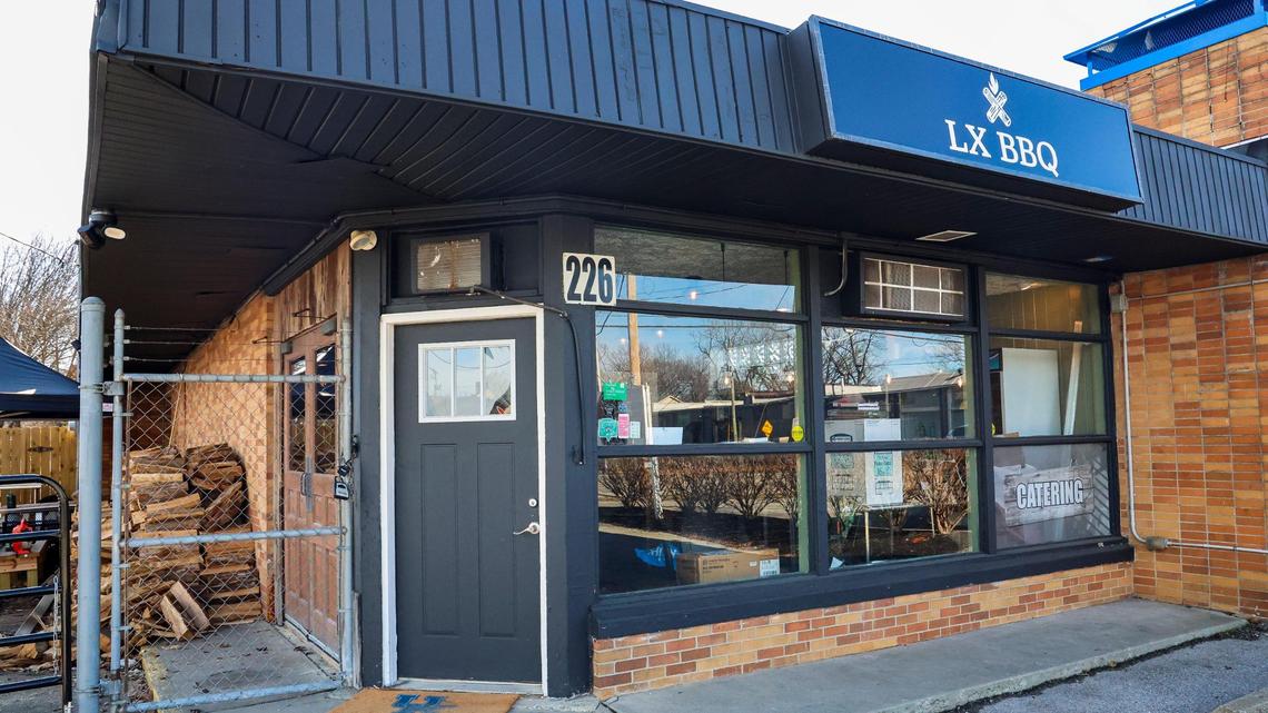 LX BBQ, at 226 Walton Ave., Monday, Feb. 3, 2025 in Lexington, Ky. The new Texas-style craft barbecue restaurant is located at the old location of Blue Door Smokehouse, whose iconic former door is now black.