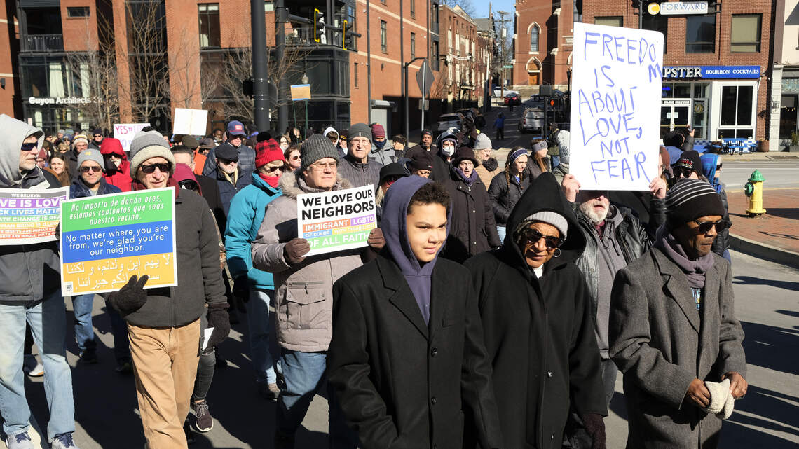 ‘Something positive.’ Hundreds brave cold to celebrate MLK Jr. with Lexington march