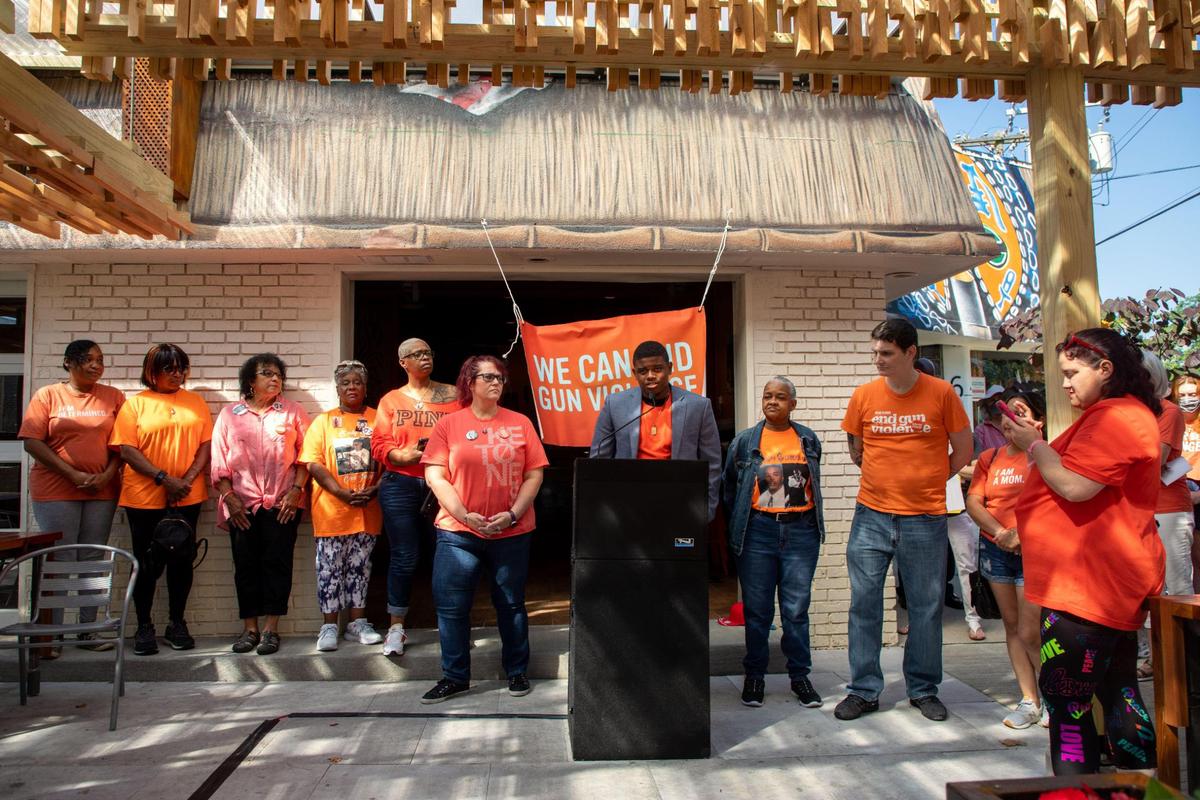 Survivors of gun violence stood together at a rally Friday. June 4, 2021