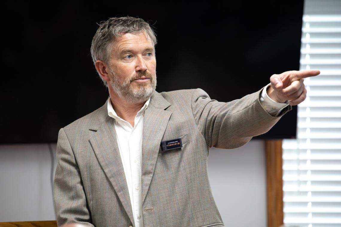 Congressman Thomas Massie (R - KY) co-hosting a Q&A session with Senator Rand Paul, M.D (R - KY) following a community forum held at the Robertson County Community Center in Mt. Olivet, Ky, on Sept. 24, 2025.