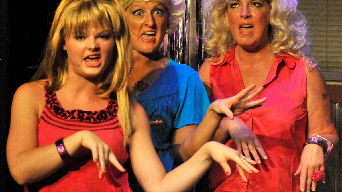 The Divas — Pickles (Ellen  Jenkins), left, Betty (Joy Davis) and Lin (Pam Perlman) — are a Greek chorus and backup  ensemble for much of the show, but they have their own stories too.      
