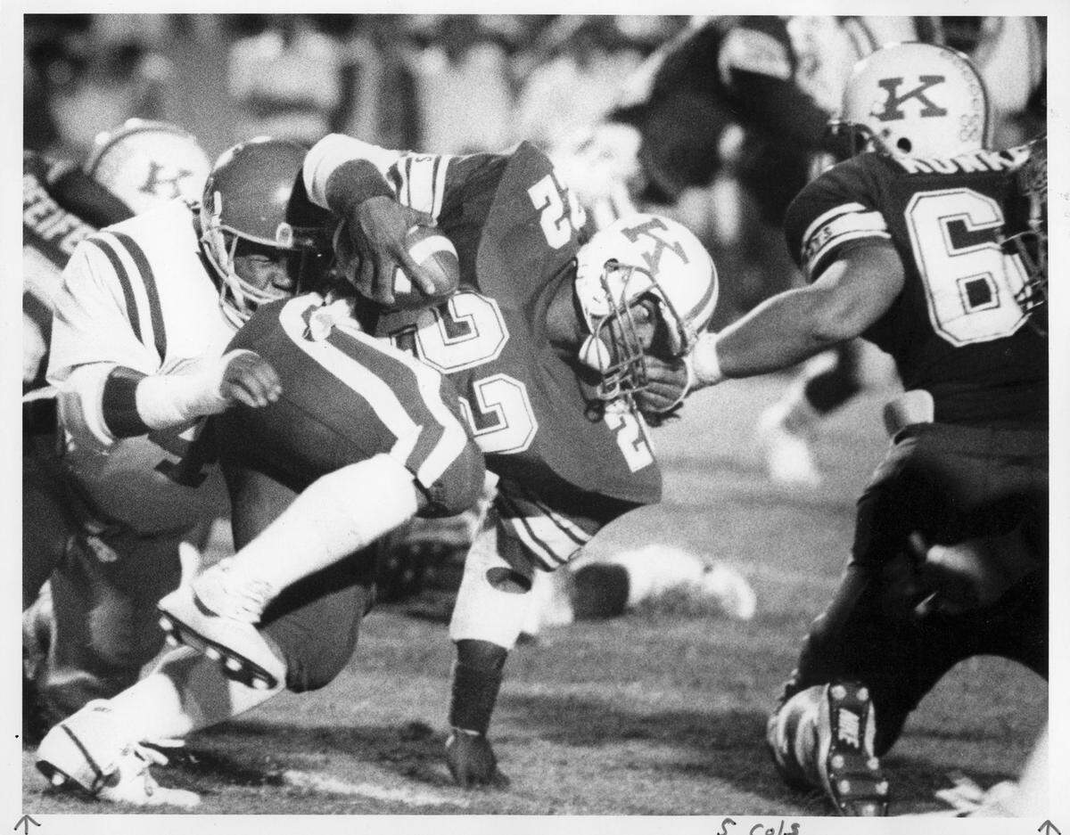 Mark Higgs ran for 1,278 yards in his senior season at Kentucky in 1987. At the time, it was the single-season UK rushing record.