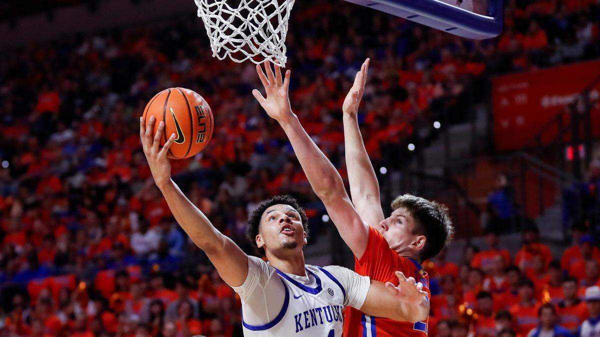 Shot charts from No. 6 Kentucky basketball’s 87-85 win over Florida