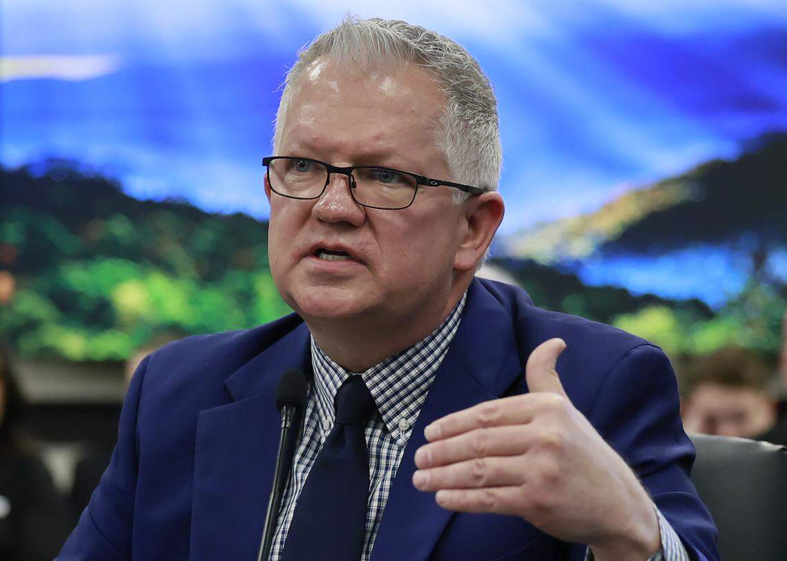 Sen. Danny Carroll, R-Paducah, presents SB 57 before the Senate Committee on Natural Resources and Energy Feb. 11, 2026.