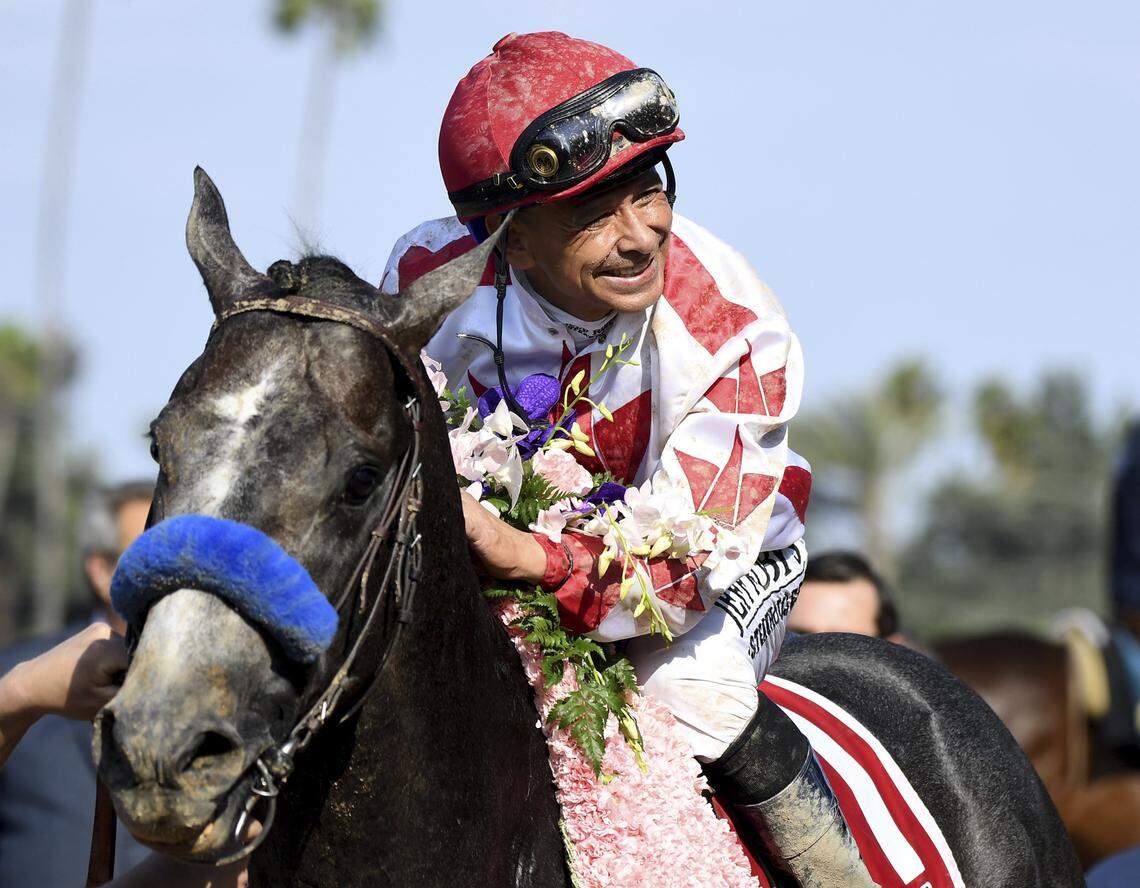 Mike Smith, who has won the Kentucky Derby with Giacomo and Justify, will be aboard Santa Anita Derby winner Taiba for Saturday’s 148th Run for the Roses.