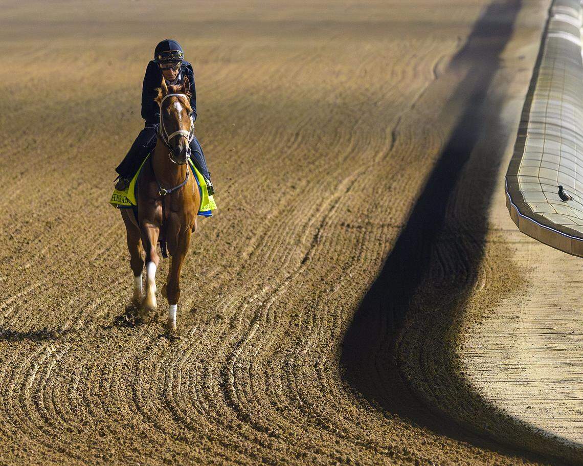 Further Ado training at Churchill Downs on April 24, 2026.