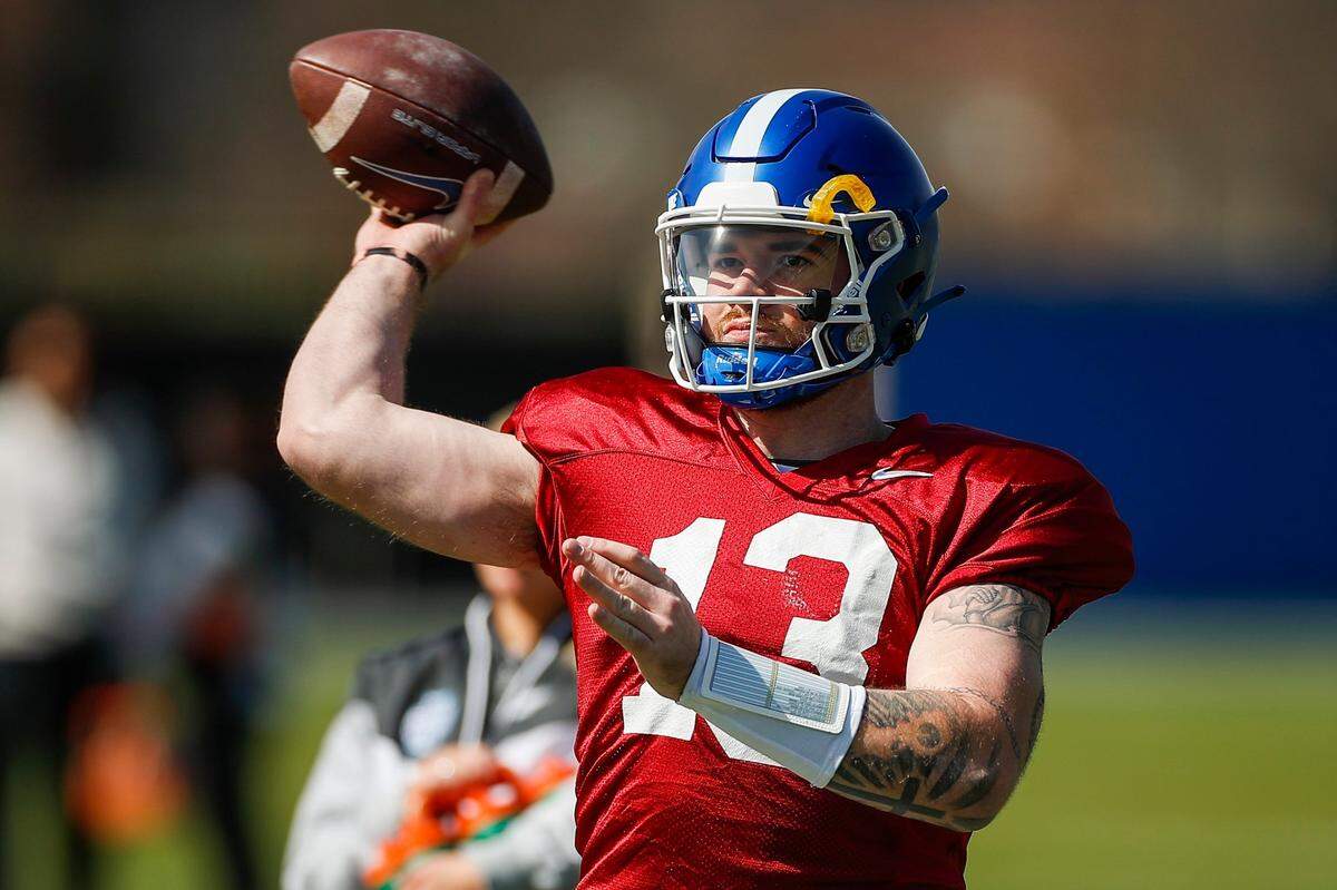 Devin Leary missed the second half of last season at North Carolina State with an injury but after transferring to Kentucky this offseason the quarterback was able to fully participate in UK’s spring practices.