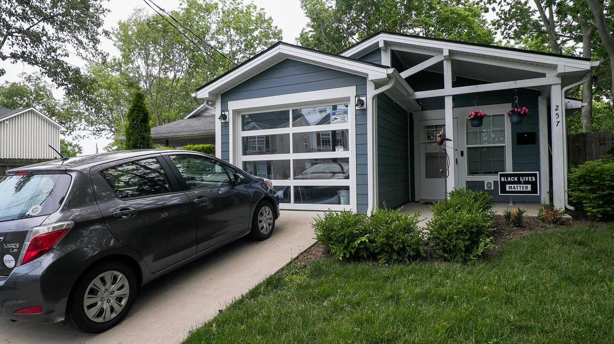Artist-owned house with attached studio space built as part of The Artist Village on Powell Street. June 1, 2021.