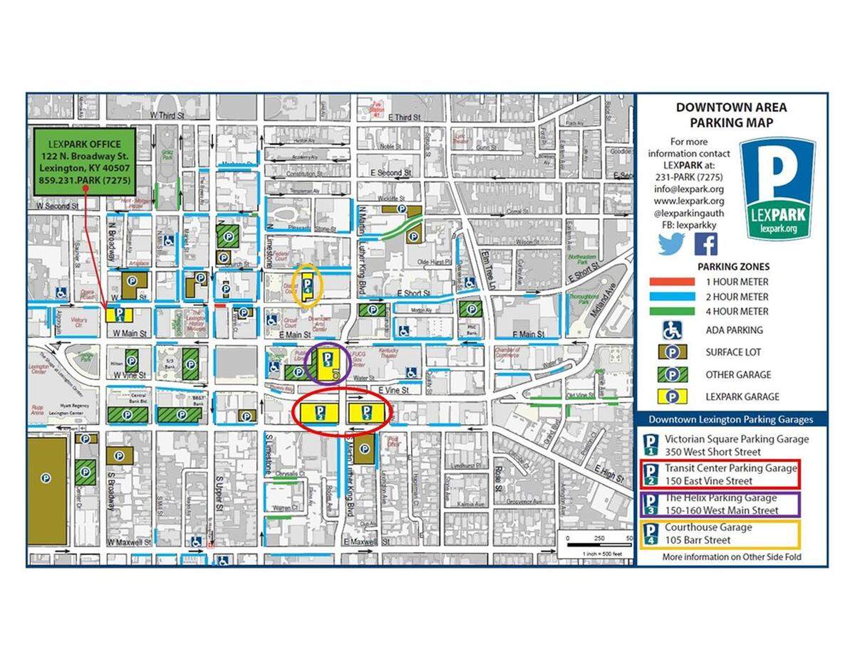 Additional parking options for UK basketball fans on game days.