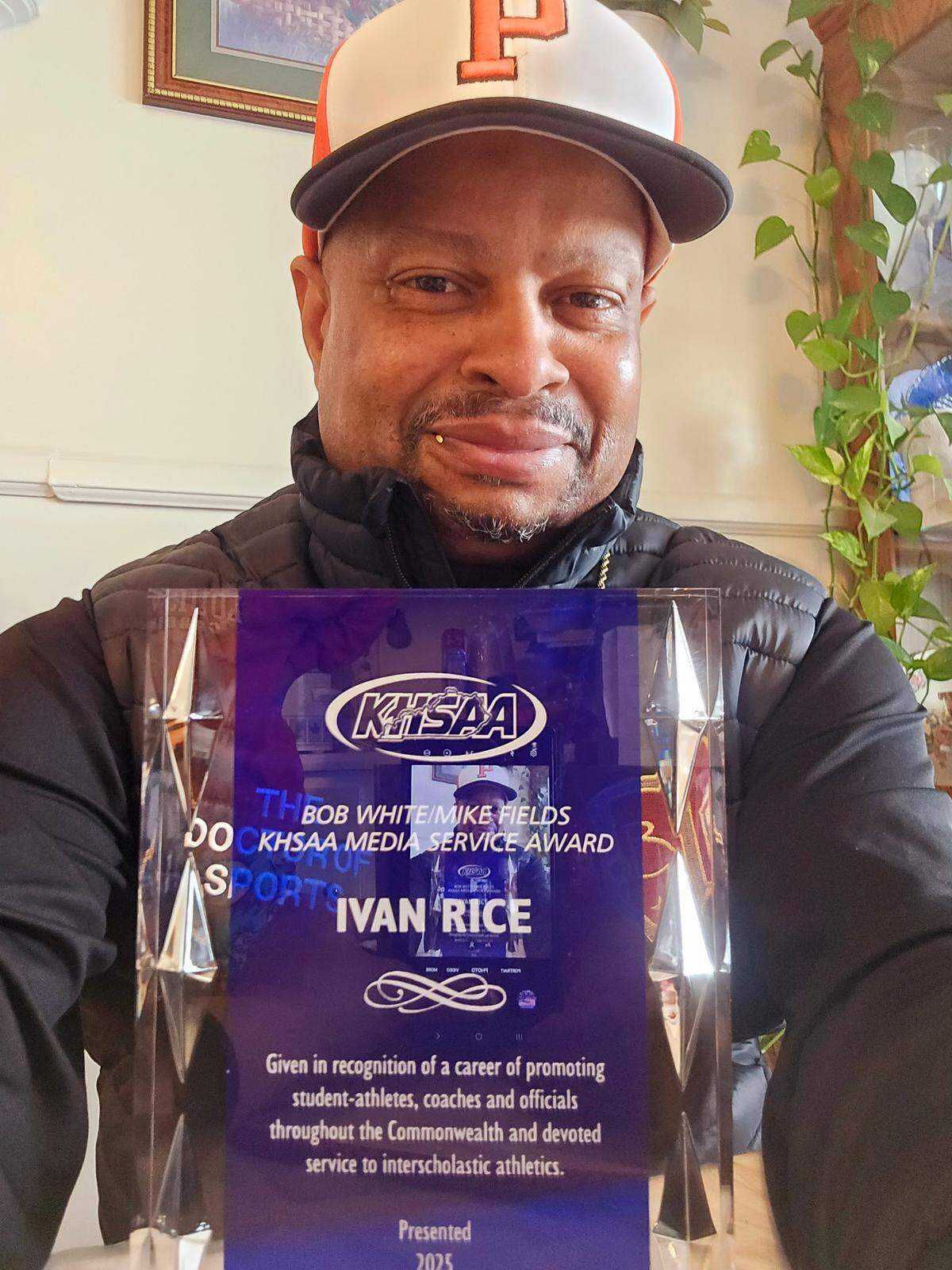 Ivan Rice was named Thursday the inaugural recipient of the Bob White/Mike Fields KHSAA Media Service Award.