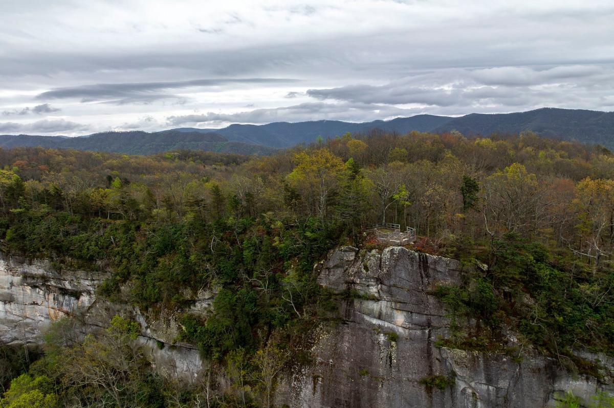 The 12 O’Clock Overlook is photographed at Kingdom Come State Park near Cumberland. Kingdom Come, about a 3-hour drive from Lexington, offers a campground; fishing; hiking; biking; an outdoor theater and pedal boating.