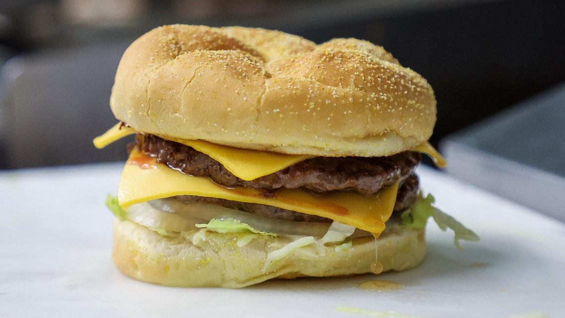 A Super Ho burger with cheese, Sept. 3, 2024. at the new Tolly-Ho restaurant location at 350 Foreman Ave. Sept. 3, 2024. in Lexington, Ky.