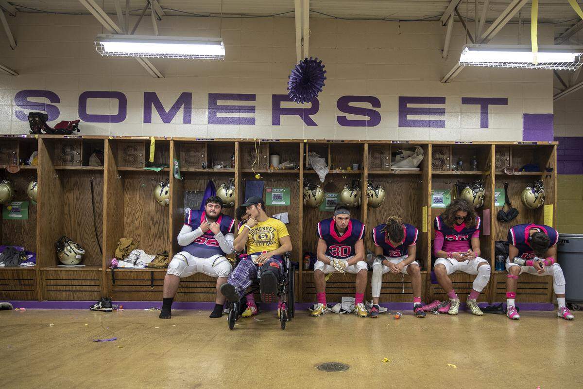 Members of the Briar Jumpers football team prepare for their matchup with Danville.