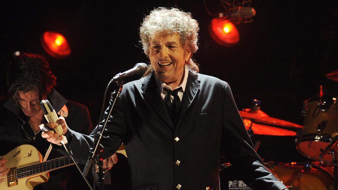 In this Jan. 12, 2012, file photo, Bob Dylan performs in Los Angeles. Although Dylan will turn 80 on May 24, his influence is still felt. A concert at The Burl will celebrate his timeless music.