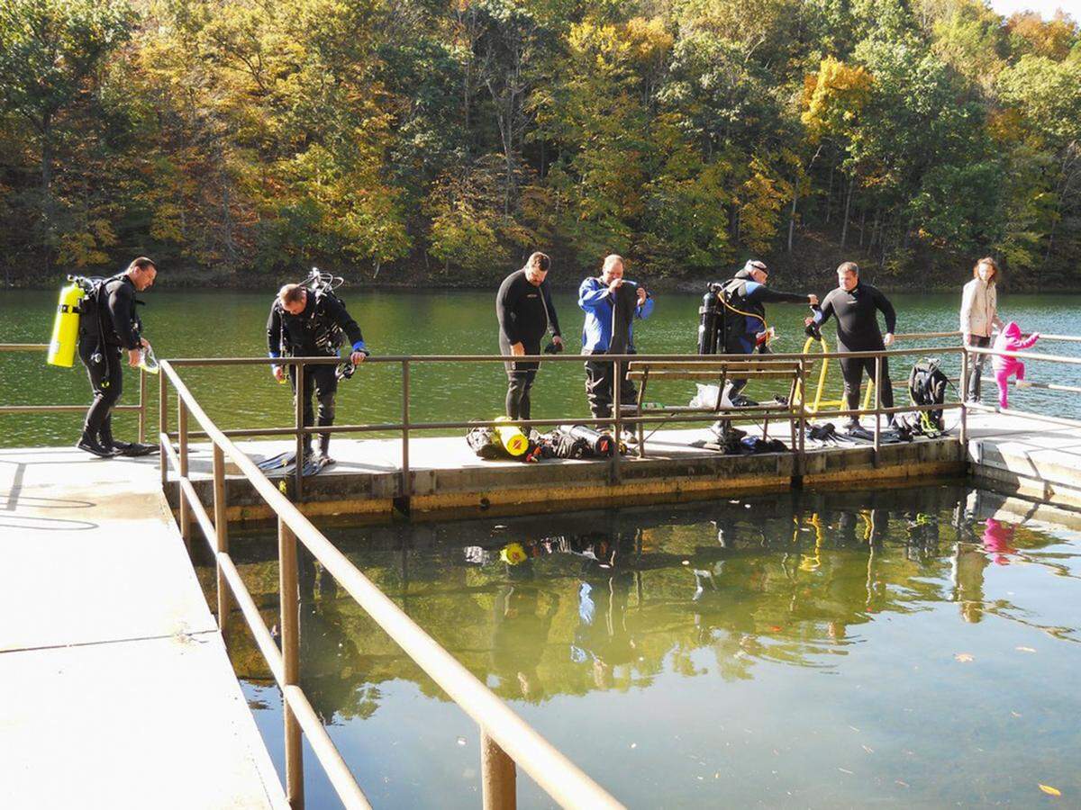 Greenbo Lake State Resort Park in Greenup is one of several locations in the state where scuba divers can find everything from bass and walleye to submerged towns.