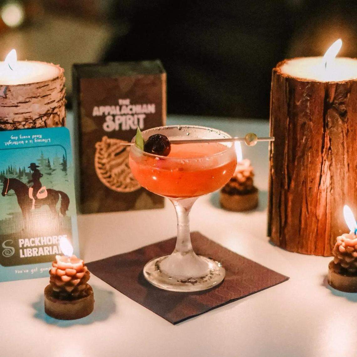 The Packhorse Librarian Cocktail ($10) at Nightjar, a restaurant in Berea, was inspired by ”The Appalachian Spirit,” a 60-card deck that pays tribute to Appalachian life.