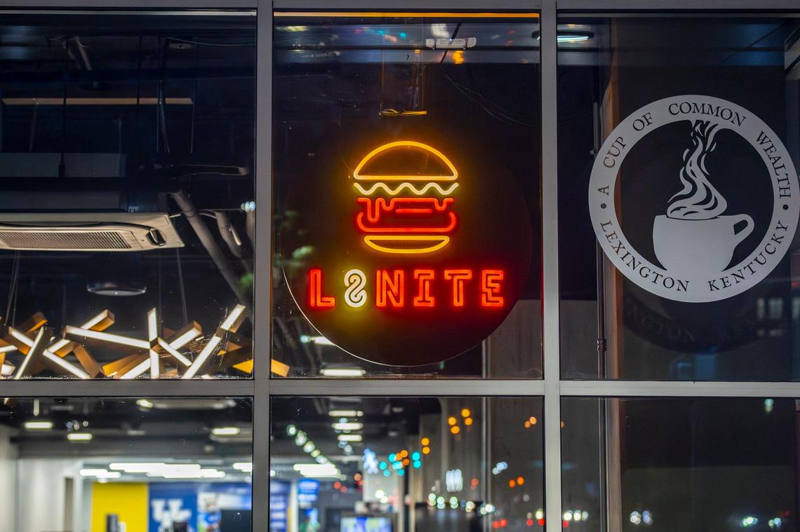 L8nite, a late night eatery owned by University of Kentucky student Mohamed Weheba, is located at the Cornerstone building on UK’s campus at the intersection of South Limestone and Winslow Street. Weheba said UK is limiting the size of exterior signage he can use to advertise his business.