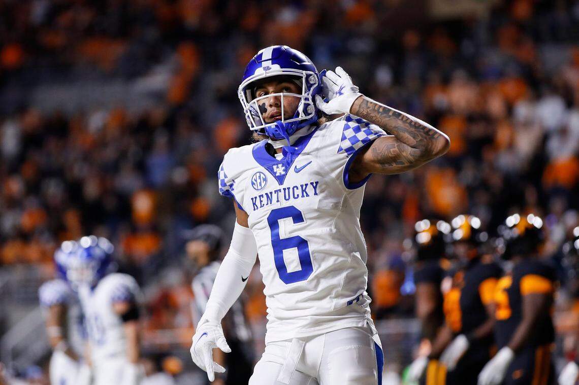 Dane Key is Kentucky’s leading receiver this season with 39 catches for 587 yards.