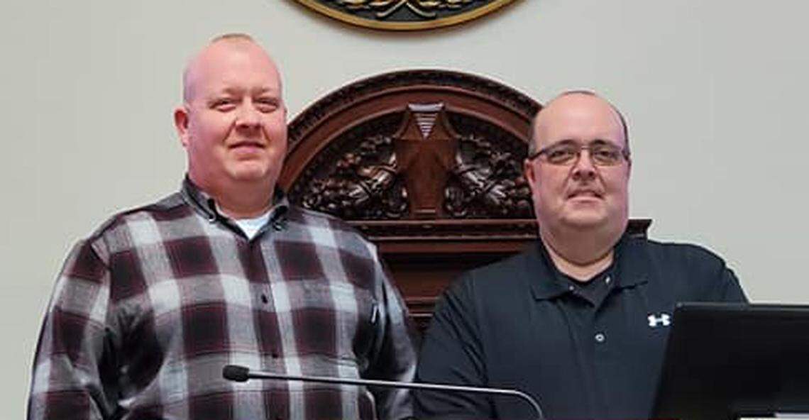 Pulaski County Constables Michael “Wally” Wallace, left, and Gary Baldock, right, were indicted in federal court in 2020.