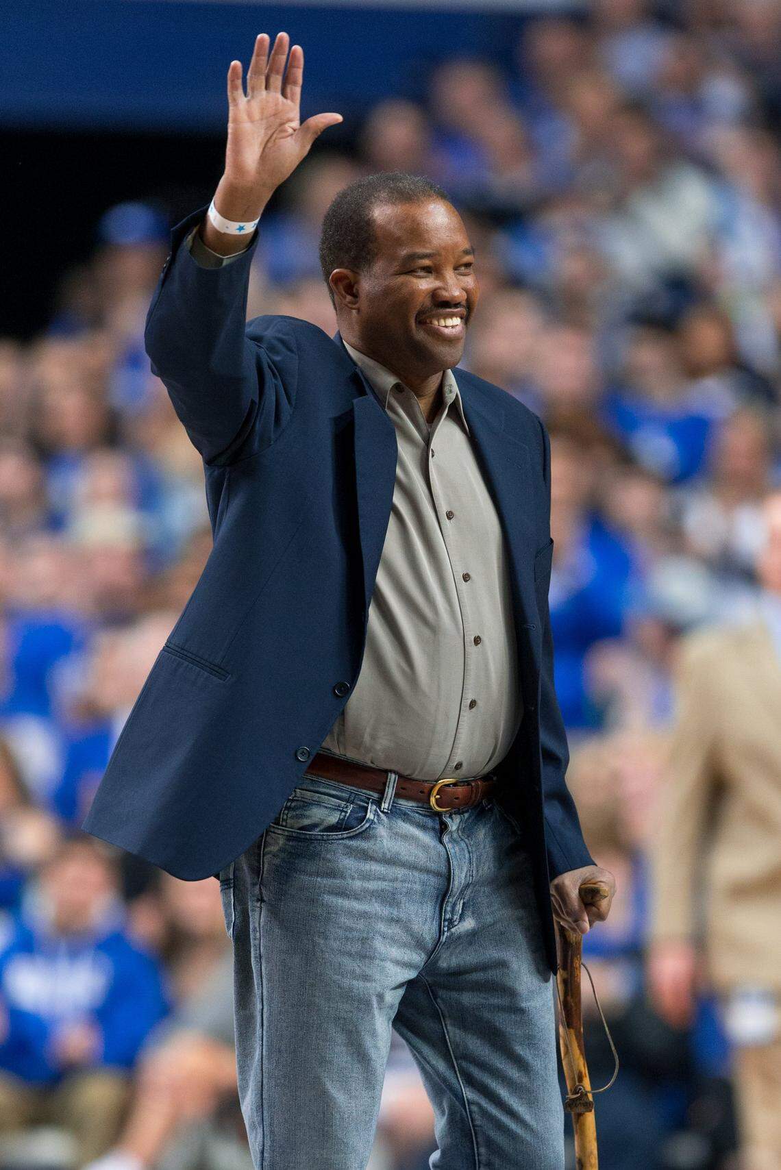 Former Kentucky player Reggie Warford appeared at a UK-Florida basketball game on Feb. 6, 2016, in Rupp Arena.