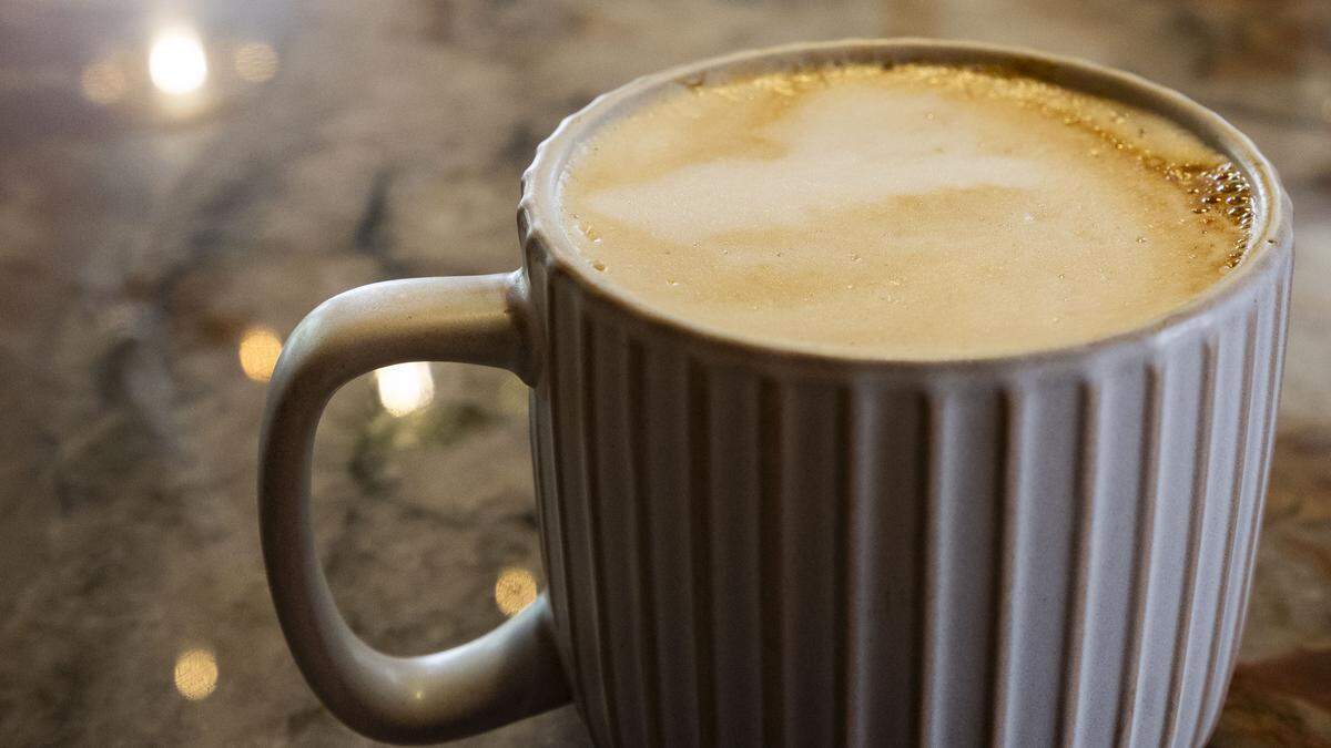 A honey lavender latte ($6.50) from Serendipity Public House. The latte is made using homemade honey lavender syrup. Photographed Wednesday, May 6, 2026 in Midway, Ky.