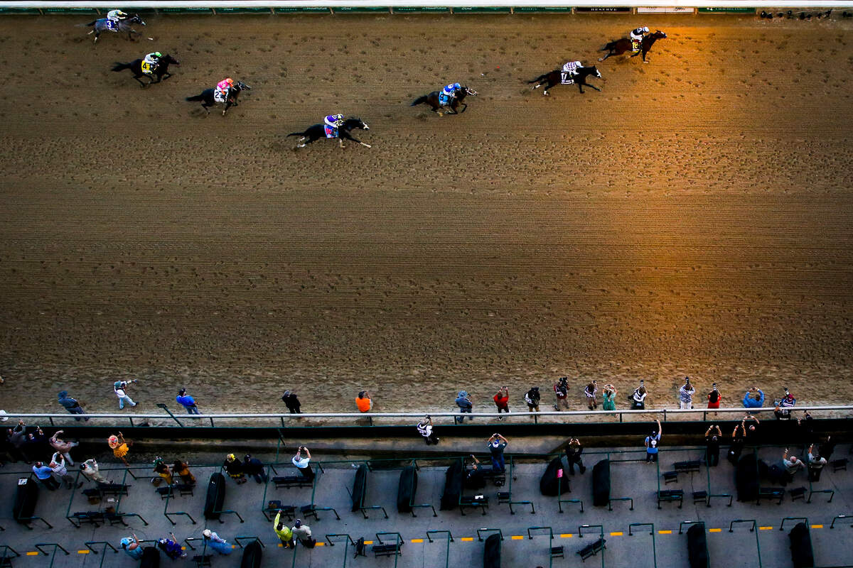Authentic with John Velazquez up, wins the 146th running of the Kentucky Derby at Churchill Downs in Louisville, Ky., Saturday, Sept. 5, 2020.