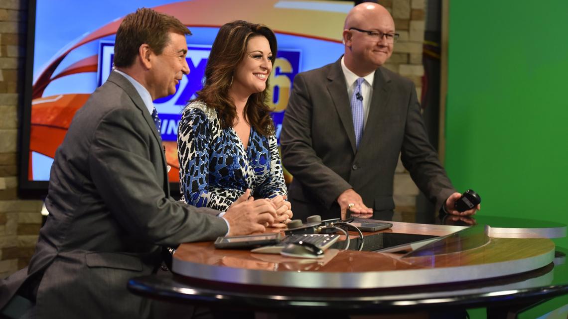 Co-anchors Bill Bryant and Andrea Walker and meteorologist Jim Caldwell on the “FOX 56 Morning Edition” Sept. 21, 2018. At the time, WKYT produced newscasts for the station, which began its own broadcasts in 2022. After leaving the news anchor desk, Walker is back, but this time as an anchor at FOX-56.