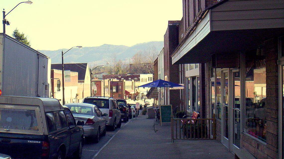 A view of the surrounding hills is never far away in downtown Whitesburg, home of the Summit City Lounge.