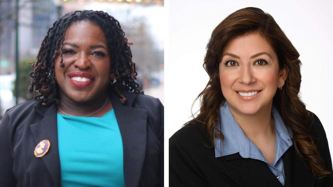 Denise Gray, left, and Brenda Monarrez