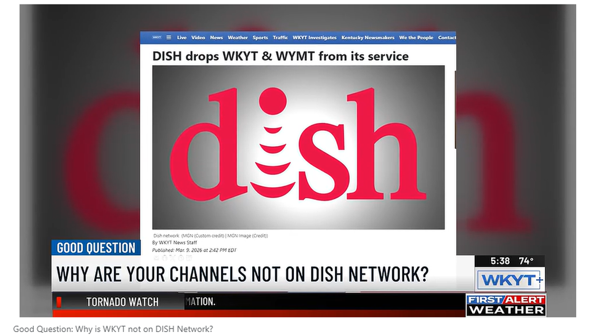 WKYT TV, channel 27, explained to viewers the station is off the air for DISH customers due to a contract dispute. You can still watch with an antenna or stream it.