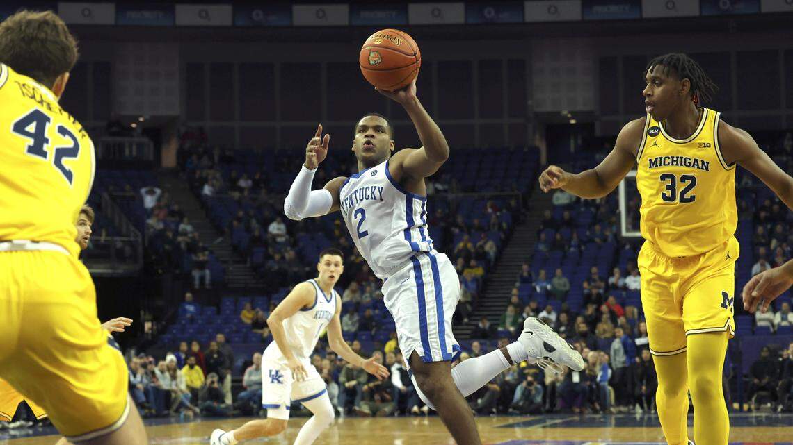 Box score from No. 19 Kentucky basketball’s 73-69 win over Michigan in England