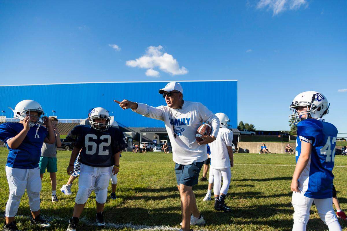 Lexington Christian Academy head football coach Doug Charles oversees the school’s youth program as well as leading the varsity team.