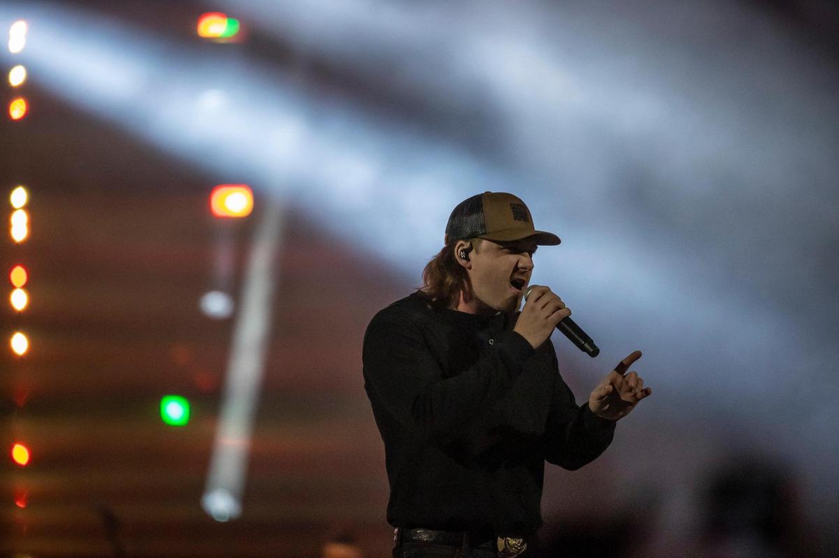 Morgan Wallen performs at Rupp Arena in Lexington, Ky., on Friday, Dec. 3, 2021.