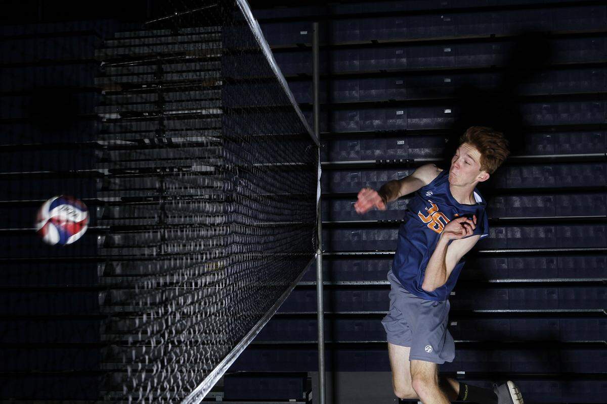 Will Andrews, a senior at Henry Clay, has committed to play volleyball at New Jersey Institute of Technology. Will killed some balls Tuesday for a portrait shoot in the school's gymnasium, though he’s never played there as a Blue Devils’ athlete. Andrews does play on the tennis team.