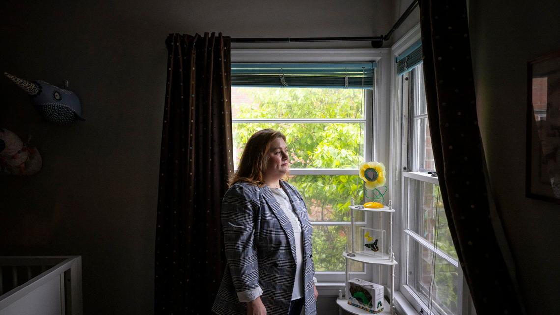 Kentucky State Rep. Lindsey Burke, D – Lexington, is photographed at her home in Lexington, Ky., on Wednesday, April 10, 2024.