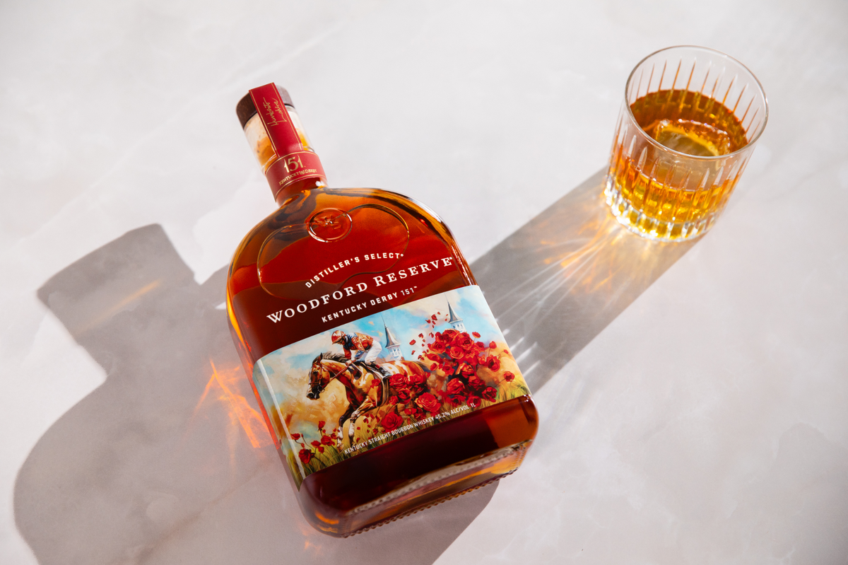 Woodford Reserve has a special bottle just for the Kentucky Derby, which the brand sponsors.