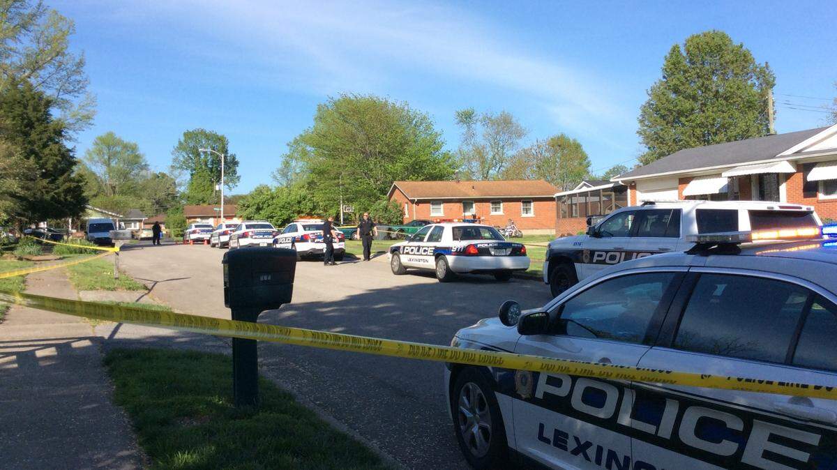 A Lexington police officer shot a man who was said to have fired a gun at the officer on Marshall Lane Saturday.